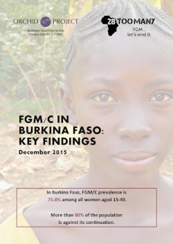 Key Findings: FGM/C in Burkina Faso (2015, English)